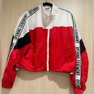 Opening Ceremony Colorblock Pattern Bomber Jacket